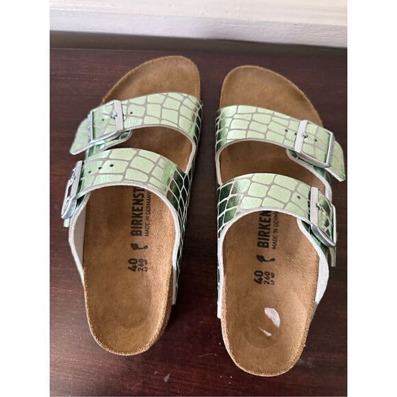 BIRKENSTOCK Arizona MF Gator Gleam Mineral sandals size EU40, US9 - Picture 4 of 16